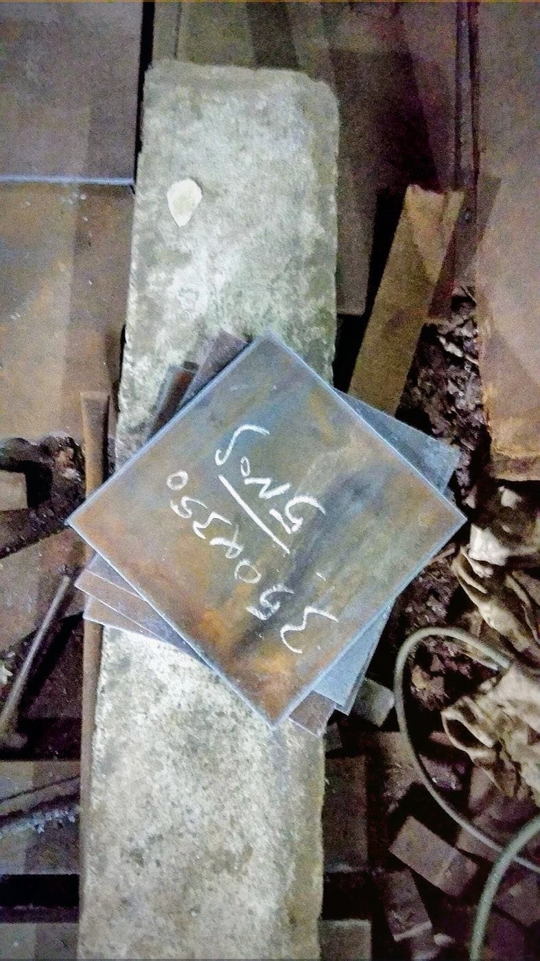 MS Square plate cutting at Regal Profile Darukhana Mumbai